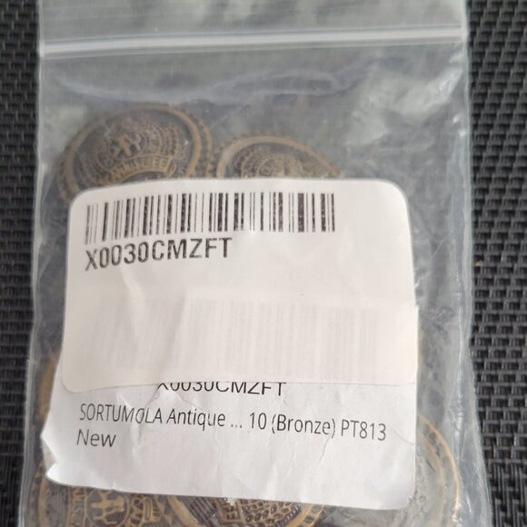 20 Metal Sewing Buttons-Crown Style 25mm 1 inch 2 Pkgs - Picture 3 of 3